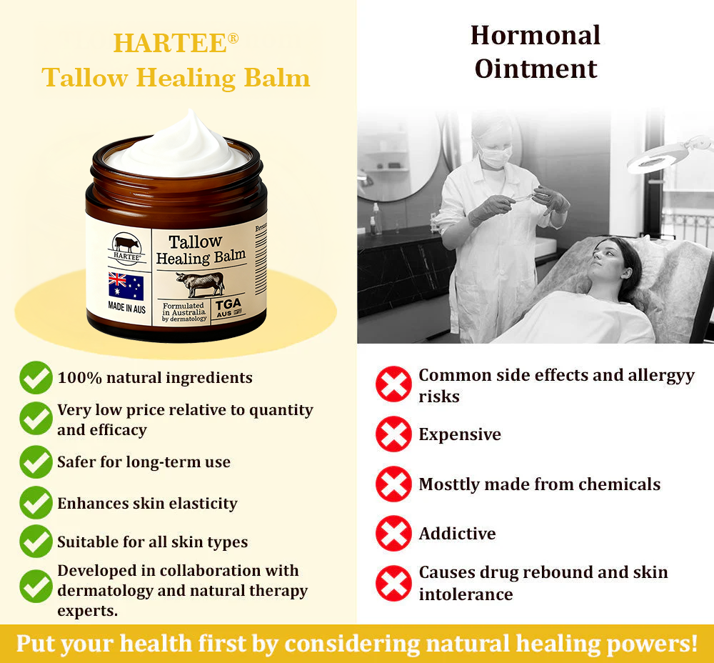 HARTEE® Tallow Healing Balm🐄（GMP Facility • TGA-Registered • Dermatologist Tested👨‍⚕️）Soothe eczema, psoriasis & rosacea—without steroids.🐄