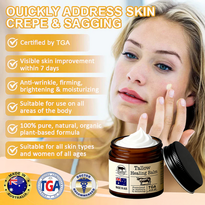 HARTEE® Tallow Healing Balm🐄（GMP Facility • TGA-Registered • Dermatologist Tested👨‍⚕️）Soothe eczema, psoriasis & rosacea—without steroids.🐄