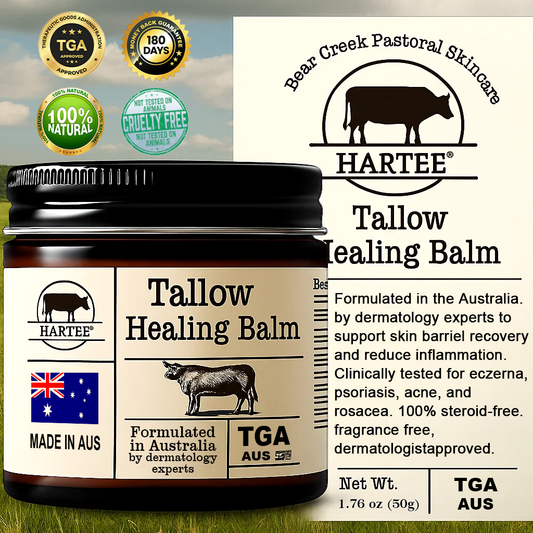 HARTEE® Tallow Healing Balm🐄（GMP Facility • TGA-Registered • Dermatologist Tested👨‍⚕️）Soothe eczema, psoriasis & rosacea—without steroids.🐄