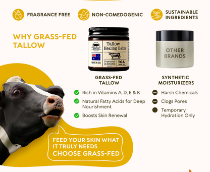 HARTEE® Tallow Healing Balm🐄（GMP Facility • TGA-Registered • Dermatologist Tested👨‍⚕️）Soothe eczema, psoriasis & rosacea—without steroids.🐄
