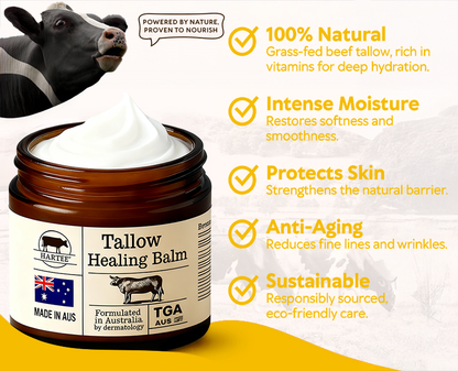 HARTEE® Tallow Healing Balm🐄（GMP Facility • TGA-Registered • Dermatologist Tested👨‍⚕️）Soothe eczema, psoriasis & rosacea—without steroids.🐄